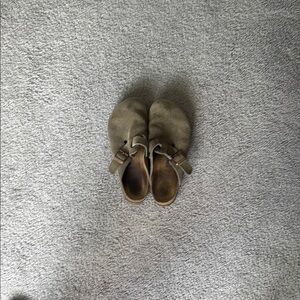 Birkenstock Tan Loafers and Slip-Ons with Soft Suede Material